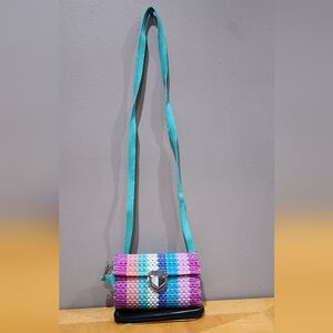 Artisan Plastic Woven Crossbody